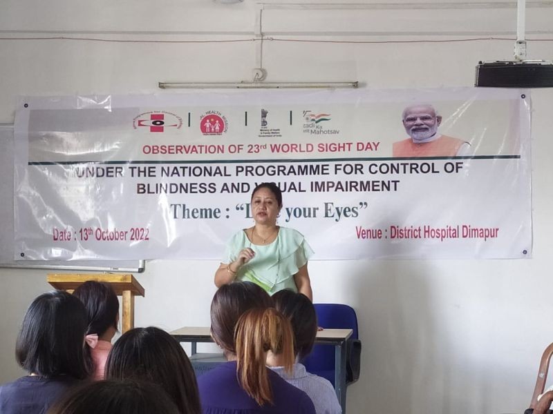 Dr Asonla Aying, Sr Specialist, District Hospital speaking during the 23rd World Sight Day on October 13.